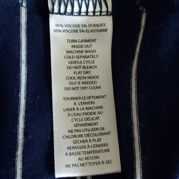 BEACHLUNCHLOUNGE XL Navy Blue White Stripe Sleeveless Maxi Dress‎ Nautical - Picture 5 of 8